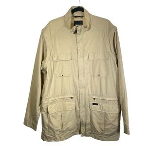AIGLE Jacket Mens XXL Vintage Hunting Field Outdoor Convertible Vest Khaki color